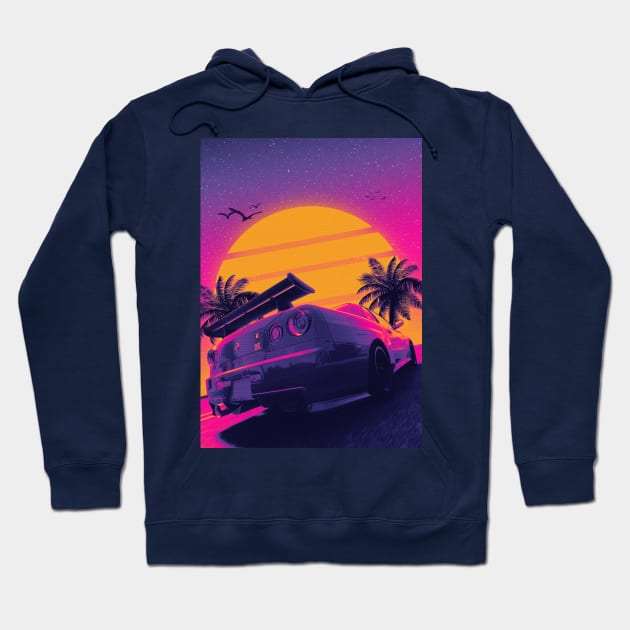 Skyline Gtr R34 Hoodie by mrcatguys